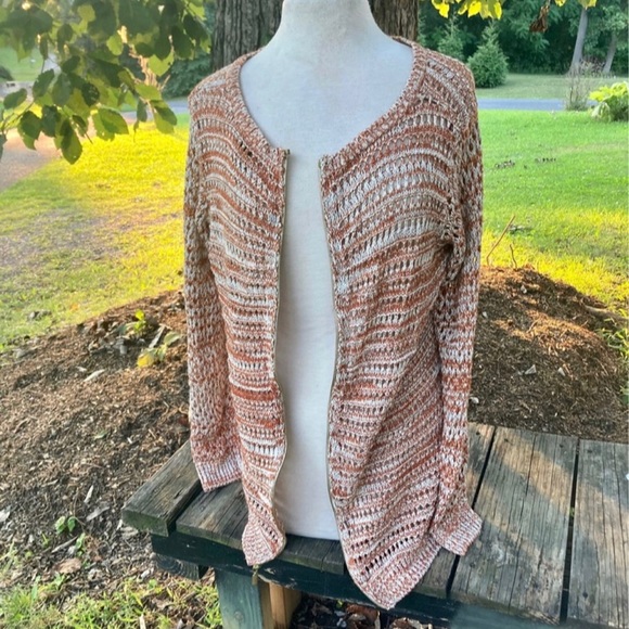 ASHLEY STEWART BACK ZIPUP CARDIGAN SWEATER WOMENS XL - Picture 3 of 9